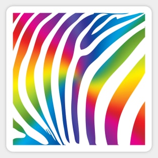 Rainbow Zebra Pattern Sticker